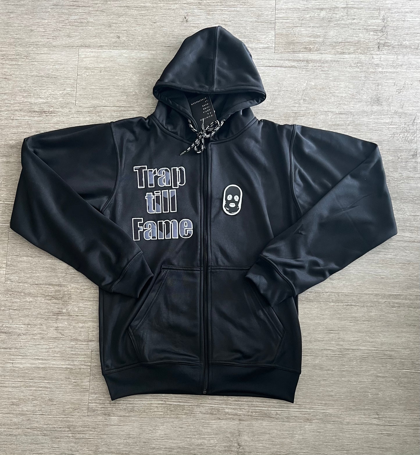 Dohlyfe x TrapTillFame Short Hoodie Set! black/grey/white