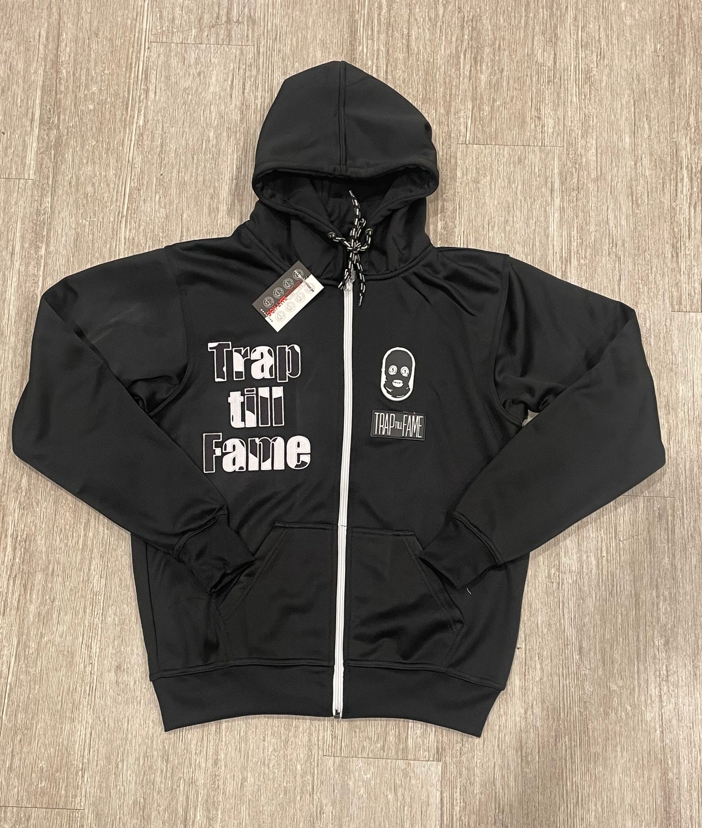 Dohlyfe x Trap Till Fame Short Hoodie Set Black/White