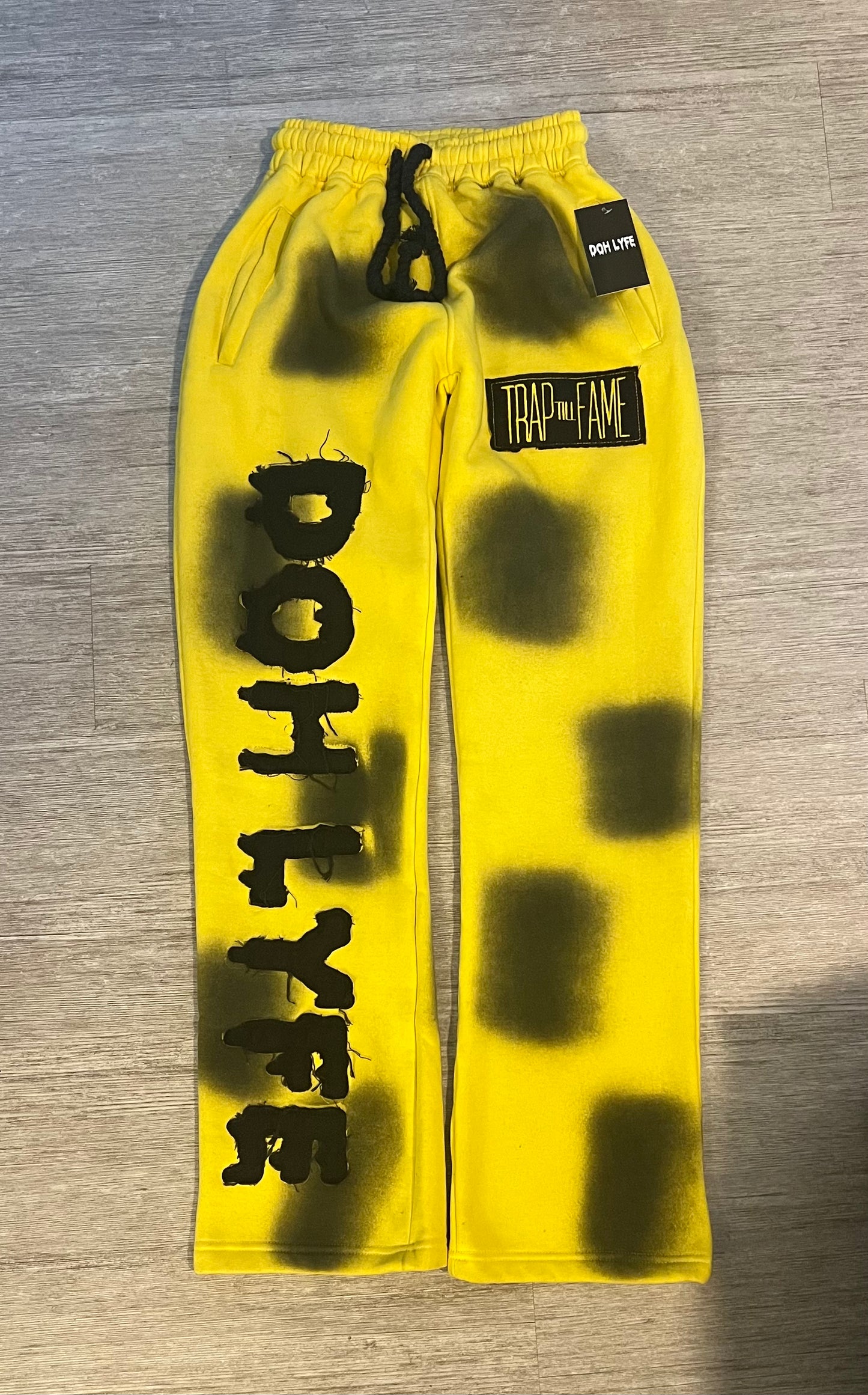 Dohlyfe TrapTillFame Jogging Suit All Yellow/black Oil Spill