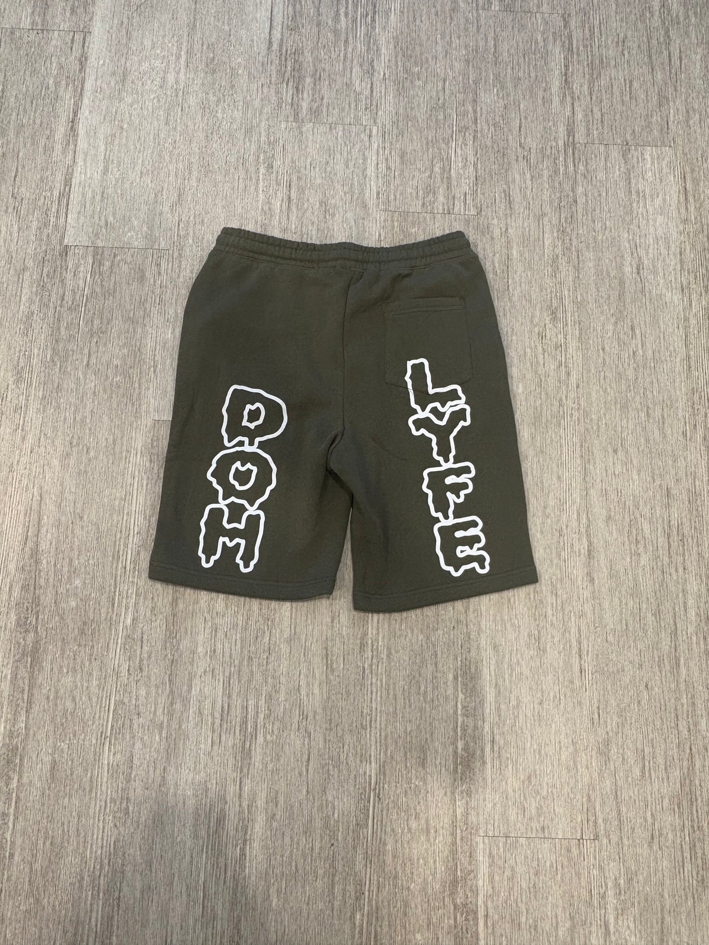 Dohlyfe Raw Sushi (olive green and white) hoodie/shorts Suit