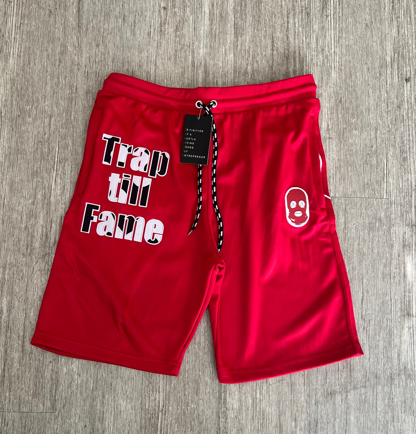 Dohlyfe x TrapTillFame Short Hoodie Set! Red/black/white