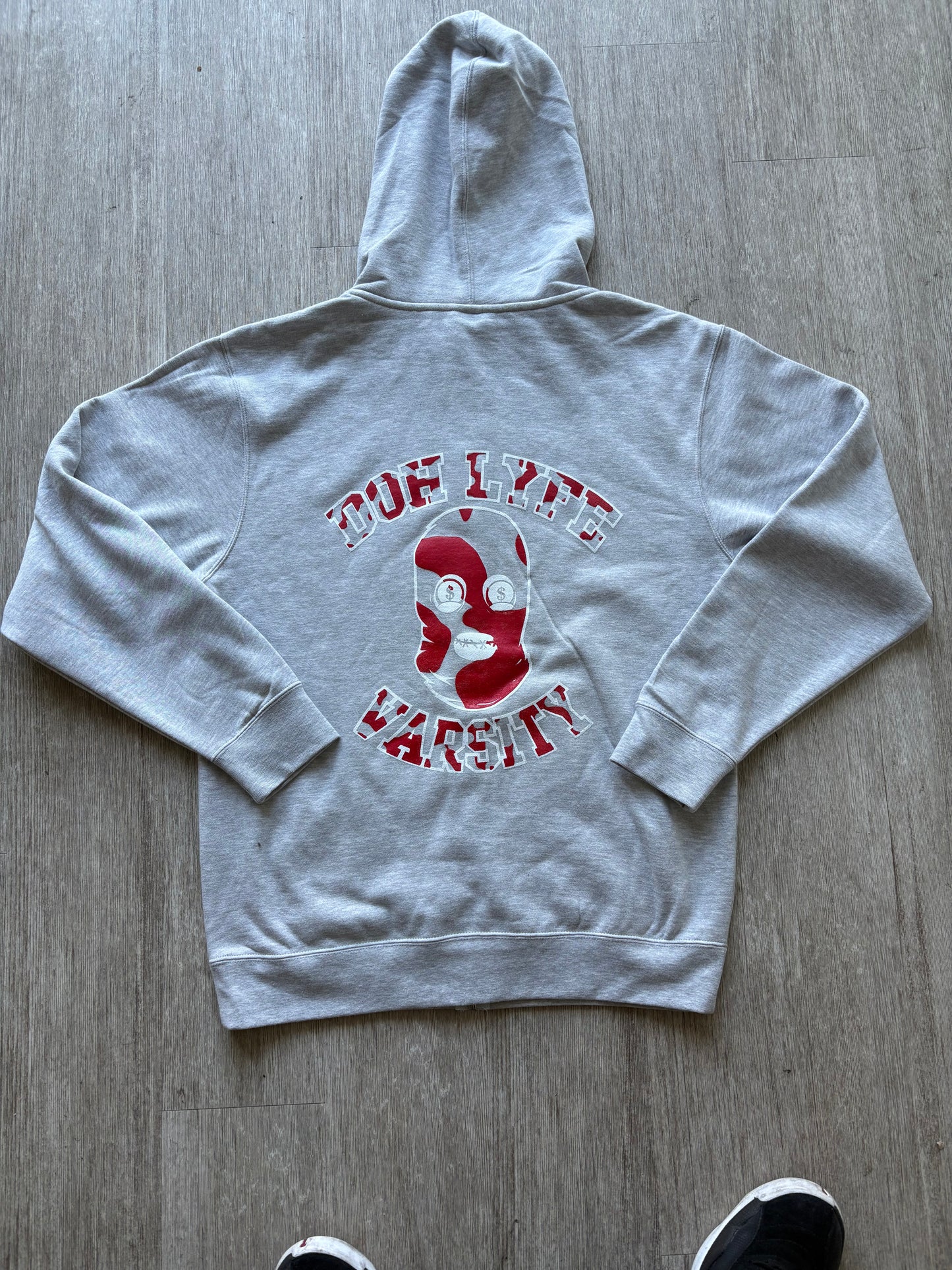 Dohlyfe Varsity Grey/White/Red Jogging Suit