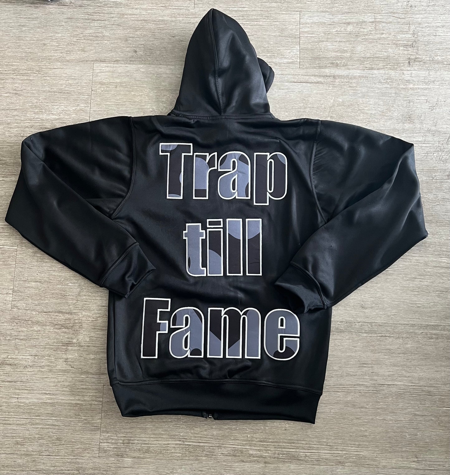 Dohlyfe x TrapTillFame Short Hoodie Set! black/grey/white