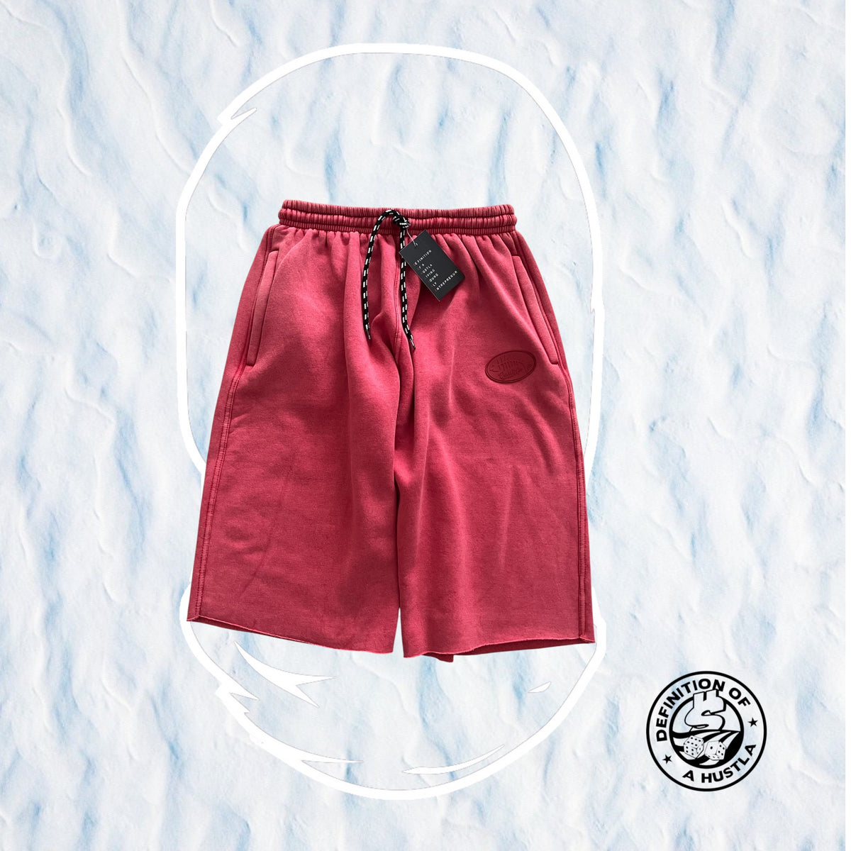Dohlyfe Camo 3/4 Shorts Red/Red Sushi Logo