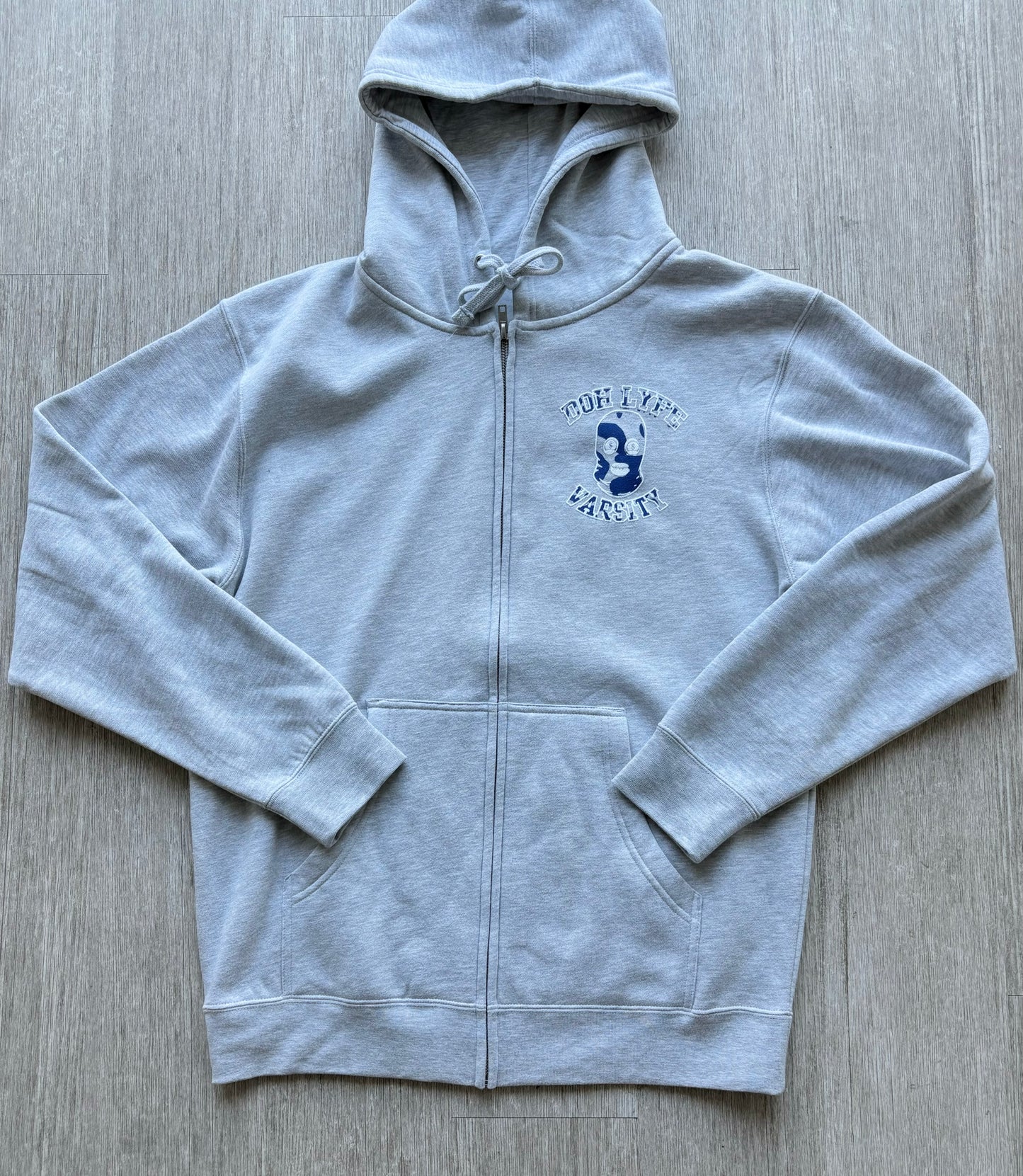 Dohlyfe Varsity Grey/White/Royal blue Jogging Suit