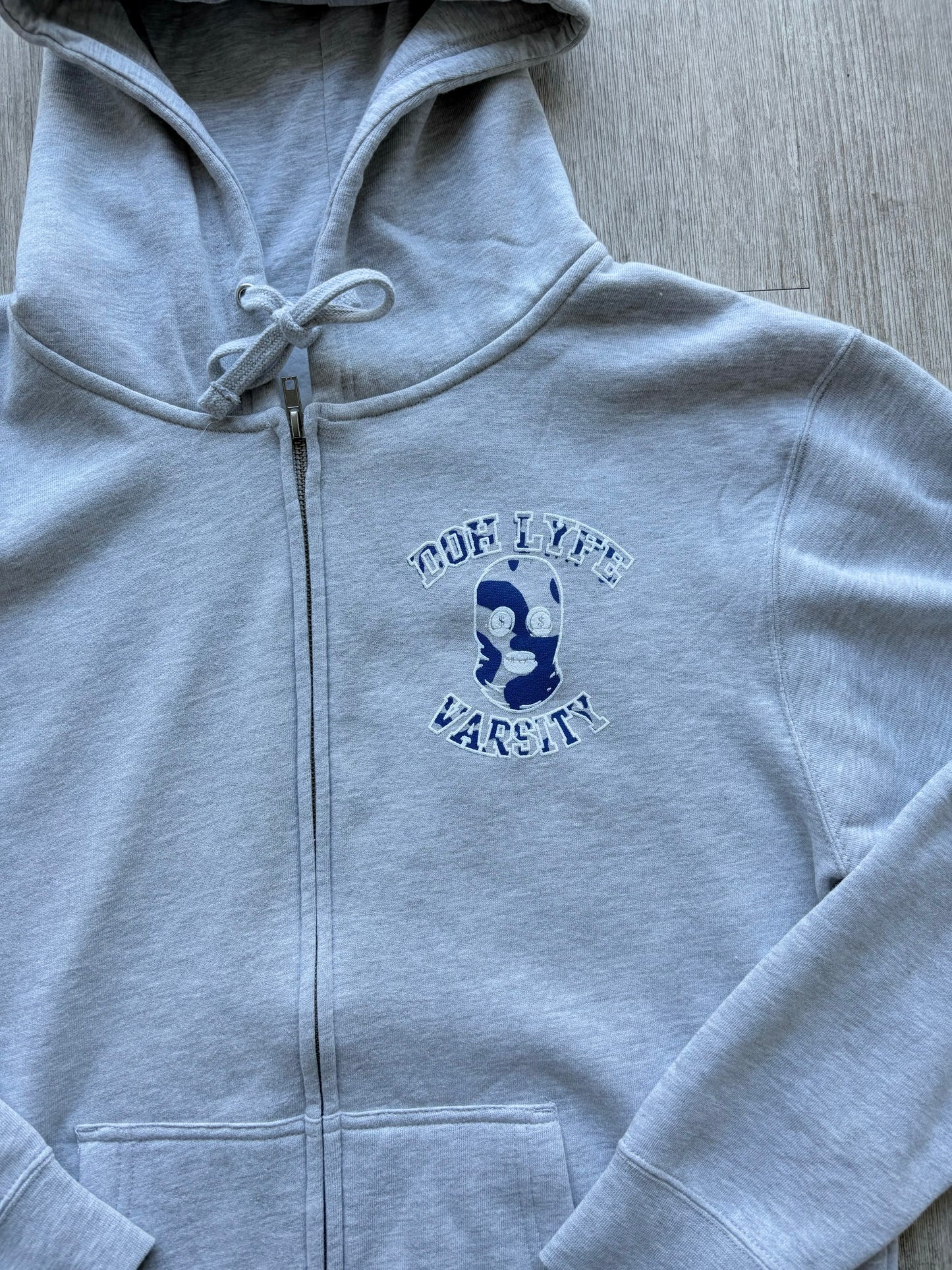 Dohlyfe Varsity Grey/White/Royal blue Jogging Suit