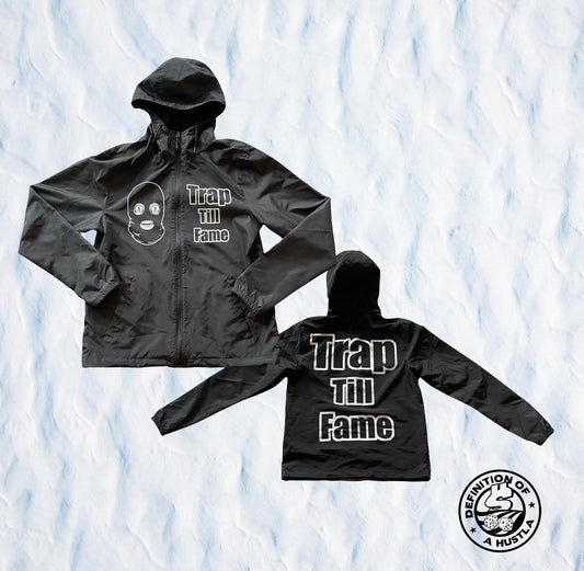 Dohlyfe TrapTillFame Windbreaker Black/white full zip