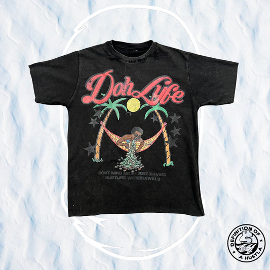 Dohlyfe Vacation Withdrawal TShirt Black Washed