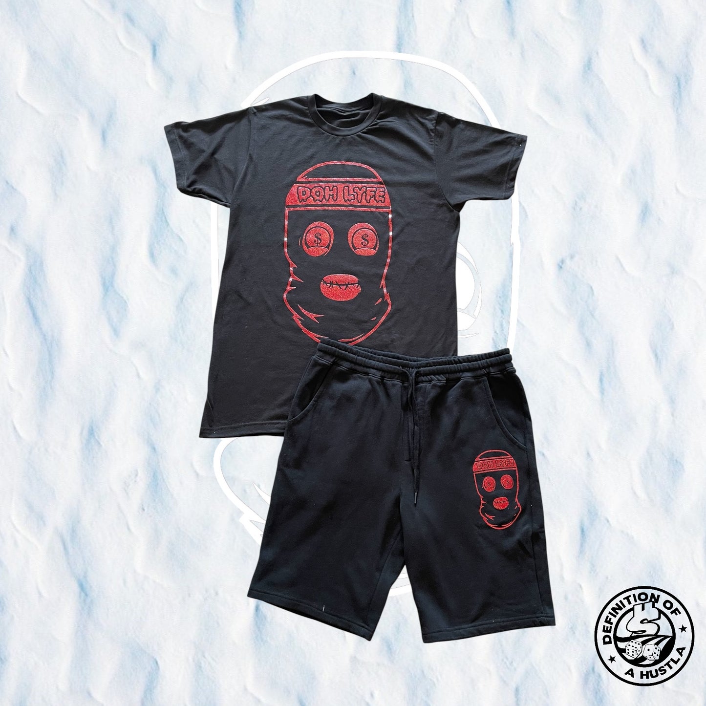 Dohlyfe SkiMask Black/Red/Glit Sets