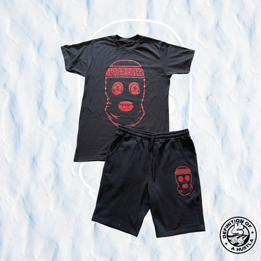 Dohlyfe SkiMask Black/Red/Glit Sets