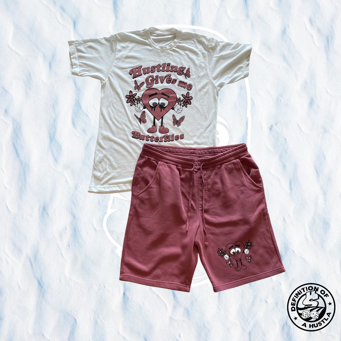 Dohlyfe Hustling Gives Me Butterflies Set Maroon/White/Black