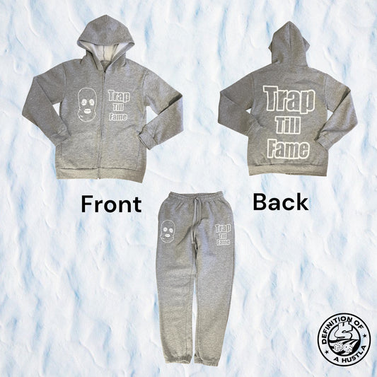 Dohlyfe TrapTillFame Jogging Suit grey/white