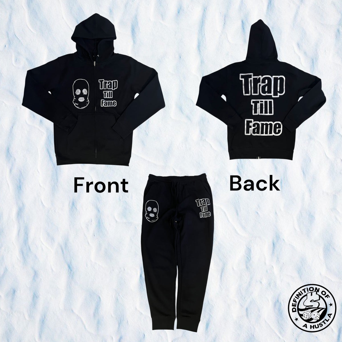 Dohlyfe TrapTillFame Jogging Suit black/chrome