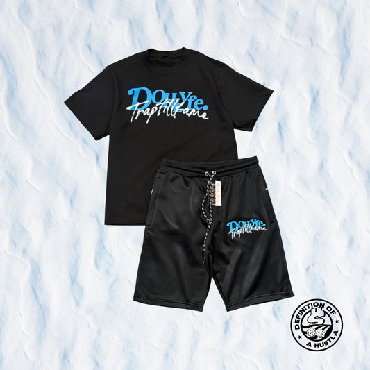 Dohlyfe Traptillfame 2026 Short set black white and blue