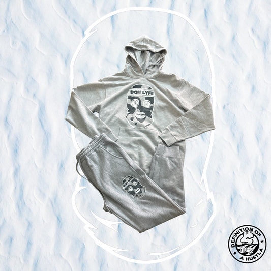 Dohlyfe SkiMask Logo grey/white Jogging Suit
