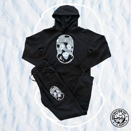 Dohlyfe SkiMask Logo black grey/white Jogging Suit