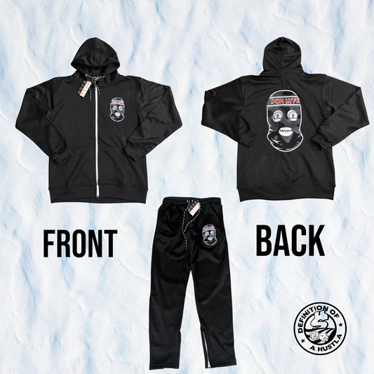 Dohlyfe Skimask Black/white Tracksuit