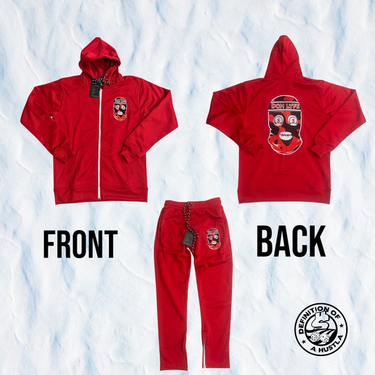 Dohlyfe Skimask Red/Black/white Tracksuit