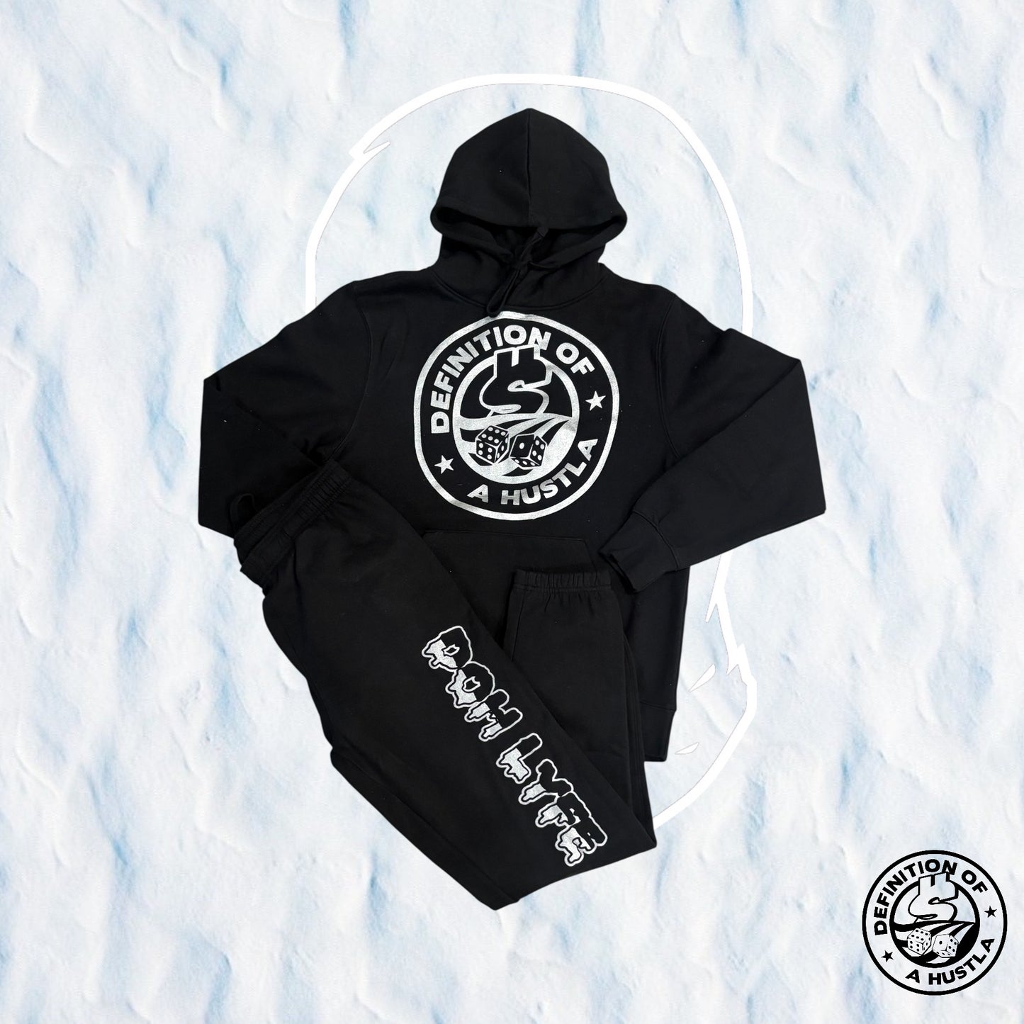 Dohlyfe Definition Of A Hustla Stamp Black/Silver